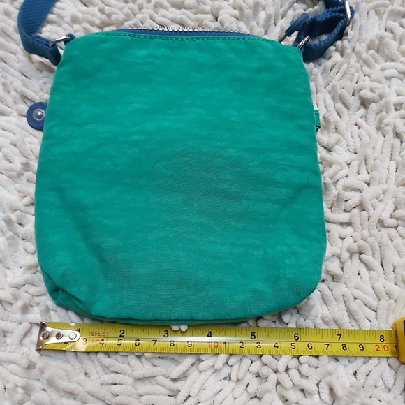 Kipling green & blue small cross body bag - Picture 4 of 6